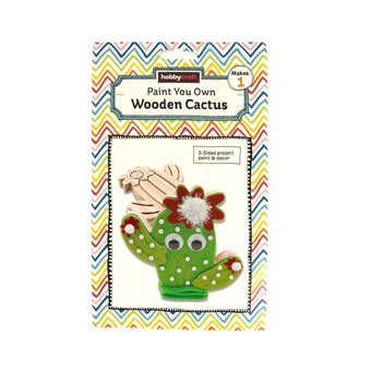 Paint Your Own Wooden Cactus 